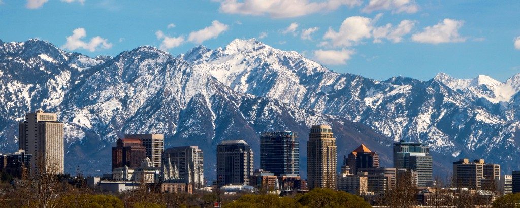 Panoramic shot of Salt Lake City